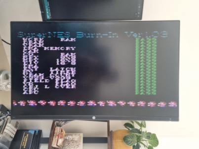 Nintendo Super Famicom perfect burn-in test. Super Famicom PPU1 PPU2 CPUA CPUB chip swap